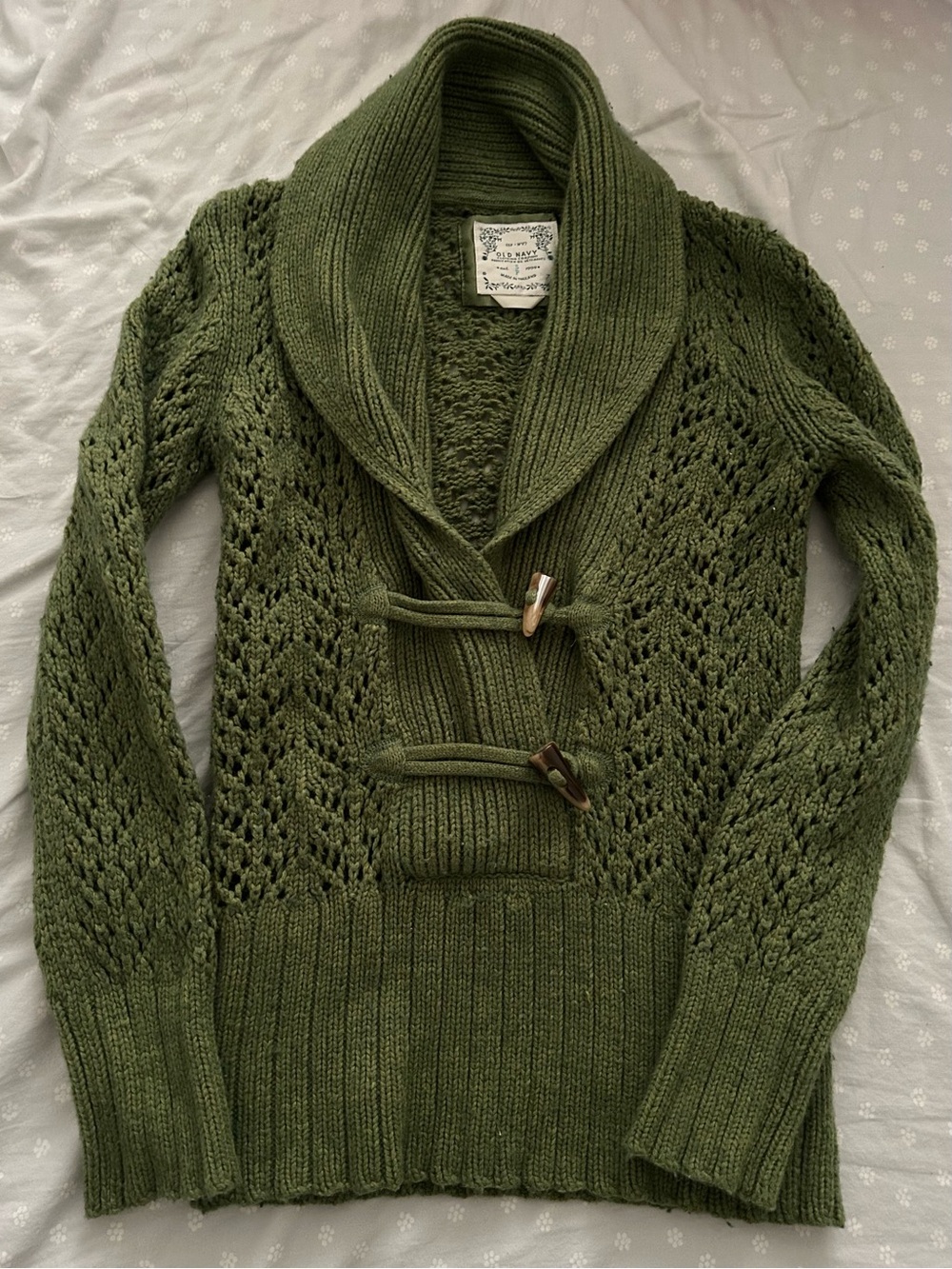 Old Navy Forest Green Knit Cardigan